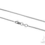 14K White Gold Solid Franco Link Chain 18 Inches 1.1mm 65607 - Image 2