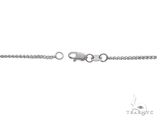 14K White Gold Solid Franco Chain 24 Inches 1.1mm 65609 - Image 5