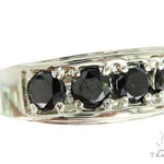 14K White Gold Black Diamond Band 65004 - Image 1