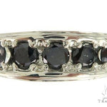 14K White Gold Black Diamond Band 65004 - Image 2