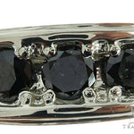 14K White Gold Black Diamond Band 65004 - Image 3