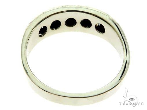 14K White Gold Black Diamond Band 65004 - Image 5