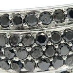 14K White Gold Black Diamond Band 64144 - Image 3