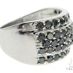 14K White Gold Black Diamond Band 64144 - Image 4