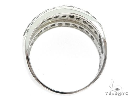 14K White Gold Black Diamond Band 64144 - Image 6