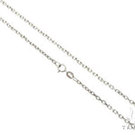 14K White Gold Cable Link Chain 22 Inches 1.4mm   64402 - Image 1