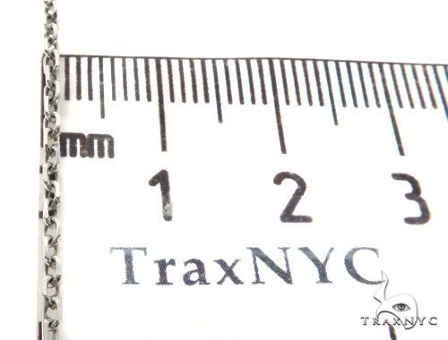 14K White Gold Cable Link Chain 24 Inches 1.4mm   64403 - Image 5