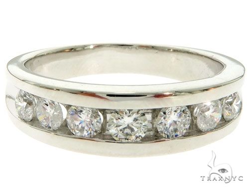 14K White Gold Channel Diamond Band, photo 2 of 8