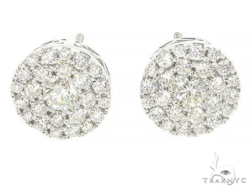 14K Gold Cluster Stud Earrings 65853 - Image 1