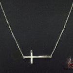 14K White Gold Cross Crucifix Necklace 33976 - Image 9