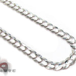 14K White Gold Solid Curb Link Chain 20 Inches 3.7mm   31653 - Image 1