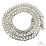 14K White Gold Solid Curb Link Chain 20 Inches 5.7mm   31646 - Image 3