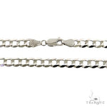 14K White Gold Solid Curb Link Chain 20 Inches 5.7mm   31646 - Image 4