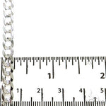 14K White Gold Solid Curb Link Chain 20 Inches 5.7mm   31646 - Image 5