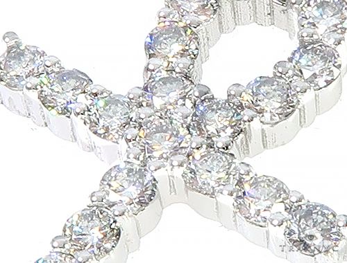 14K White Gold Diamond Ankh Cross Pendant 65520 - Image 4