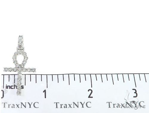 14K White Gold Diamond Ankh Cross Pendant, photo 6 of 7