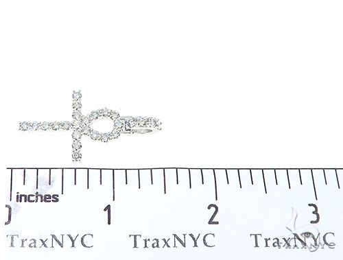 14K White Gold Diamond Ankh Cross Pendant, photo 7 of 7