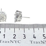 14K White Gold Diamond Cluster Stud Earrings 65522 - Image 4