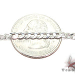 14K White Gold Solid Curb Chain 22 Inches 3.7mm   31656 - Image 2