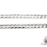 14K White Gold Solid Curb Chain 22 Inches 3.7mm   31656 - Image 3