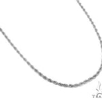 14K White Gold Diamond Cut Solid Rope Chain 22 Inches 2.5mm   67534 - Image 2