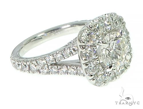 14K White Gold Diamond Engagement Ring 66139 - Image 3