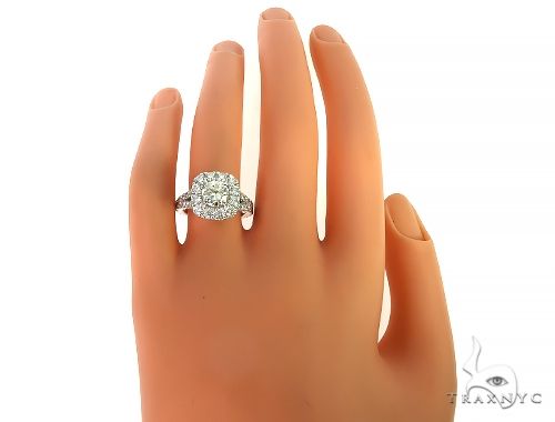 14K White Gold Diamond Engagement Ring 66139 - Image 6