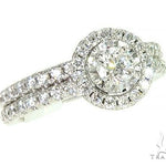 14K White Gold Diamond Engagement Ring Bridal Set 65973 - Image 2