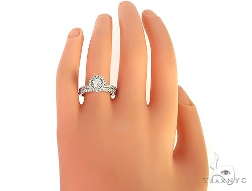 14K White Gold Diamond Engagement Ring Bridal Set 65973 - Image 8
