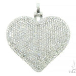 14K White Gold Diamond Heart Pendant 65846 - Image 1