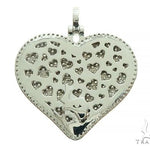 14K White Gold Diamond Heart Pendant 65846 - Image 3