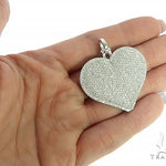 14K White Gold Diamond Heart Pendant 65846 - Image 5