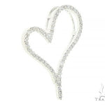 14K White Gold Diamond Heart Pendant 65866 - Image 2