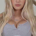 14K White Gold Diamond Heartbeat Necklace 65519 - Image 13