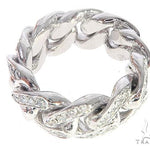 14K White Gold Diamond Miami Cuban Link Ring 65136 - Image 4