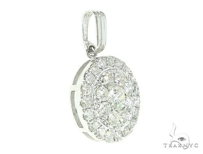 14K  Gold Diamond Round Cluster Pendant 65821 - Image 1