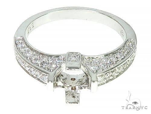 18K White Gold Diamond Semi Mount Engagement Ring 66150 - Image 2