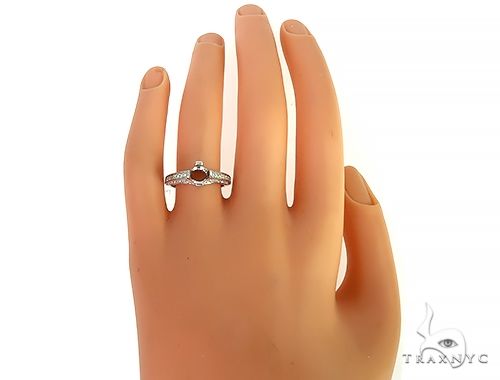 18K White Gold Diamond Semi Mount Engagement Ring 66150 - Image 6