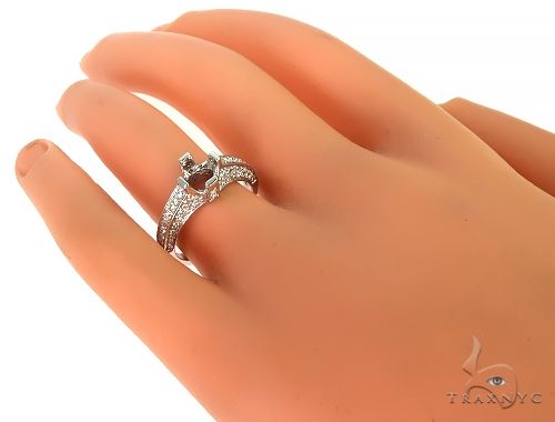 18K White Gold Diamond Semi Mount Engagement Ring 66150 - Image 7