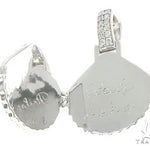 14K White Gold Diamond Special Custom Seashell Engraved Locket Pendant 65317 - Image 5