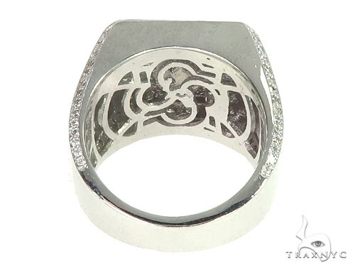 14K White Gold Diamond TraxNYC Ring With Logo, photo 5 of 8
