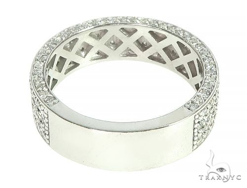14K White Gold Diamond Wedding Band 66138 - Image 5