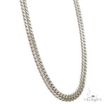 14K White Gold Double Curb Link 24 inches 4.6mm 68970 - Image 2