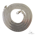 14K White Gold Double Curb Link 24 inches 4.6mm 68970 - Image 3