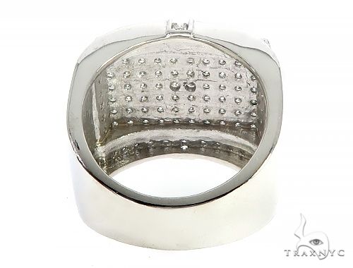 14K White Gold Hip Hop Premiere Ring 65186 - Image 5
