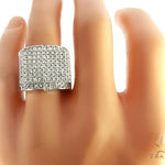 14K White Gold Hip Hop Premiere Ring 65186 - Image 7