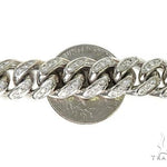 14K White Gold Miami Cuban Link Diamond Chain 66224 - Image 5