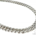 14K White Gold Miami Cuban Link Diamond Chain 66224 - Image 1