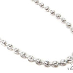 14K White Gold Moon Cut Link Chain 22 Inches 3mm   64800 - Image 1