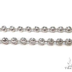 14K White Gold Moon Cut Link Chain 22 Inches 3mm   64800 - Image 2